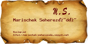 Marischek Seherezádé névjegykártya